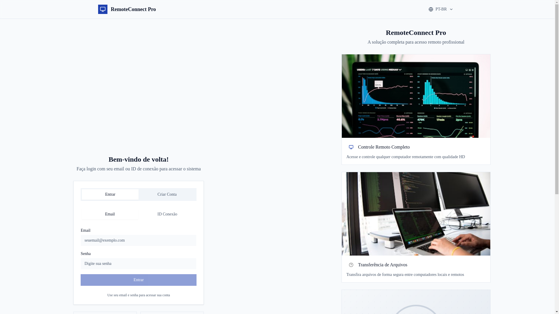 website screenshot of https://remoteconnect.pt/