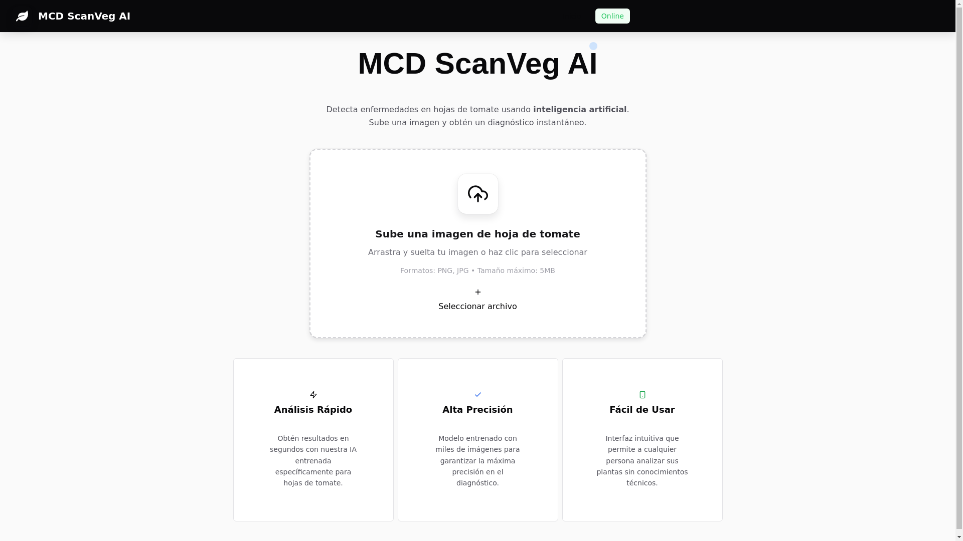 website screenshot of https://mcd-scanveg-ai.pages.dev/
