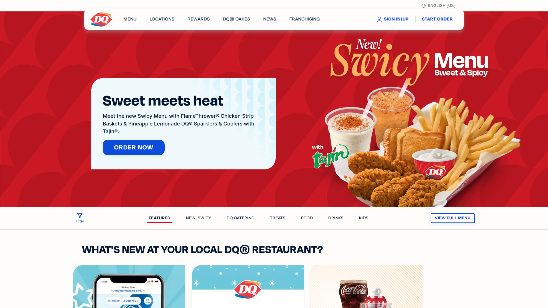 website screenshot of https://dairuqueen.com