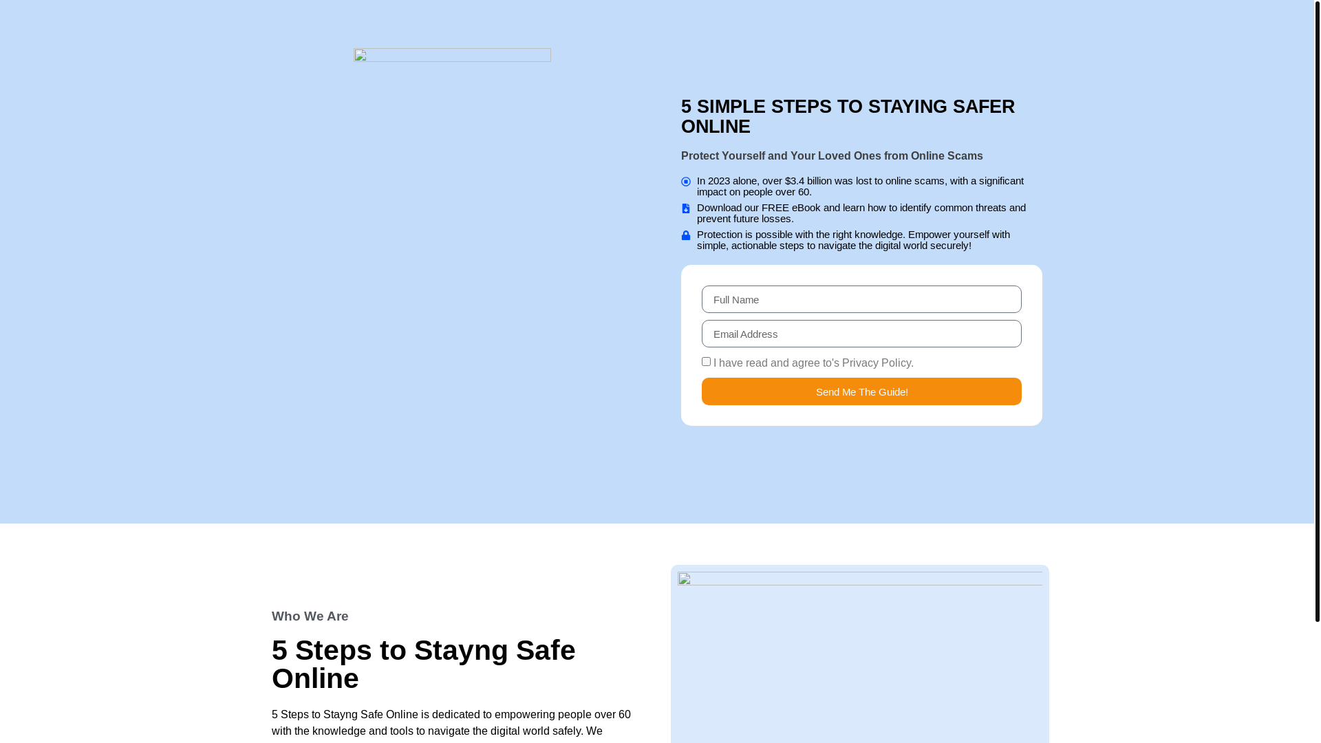 website screenshot of https://stayingsaferonline.com/