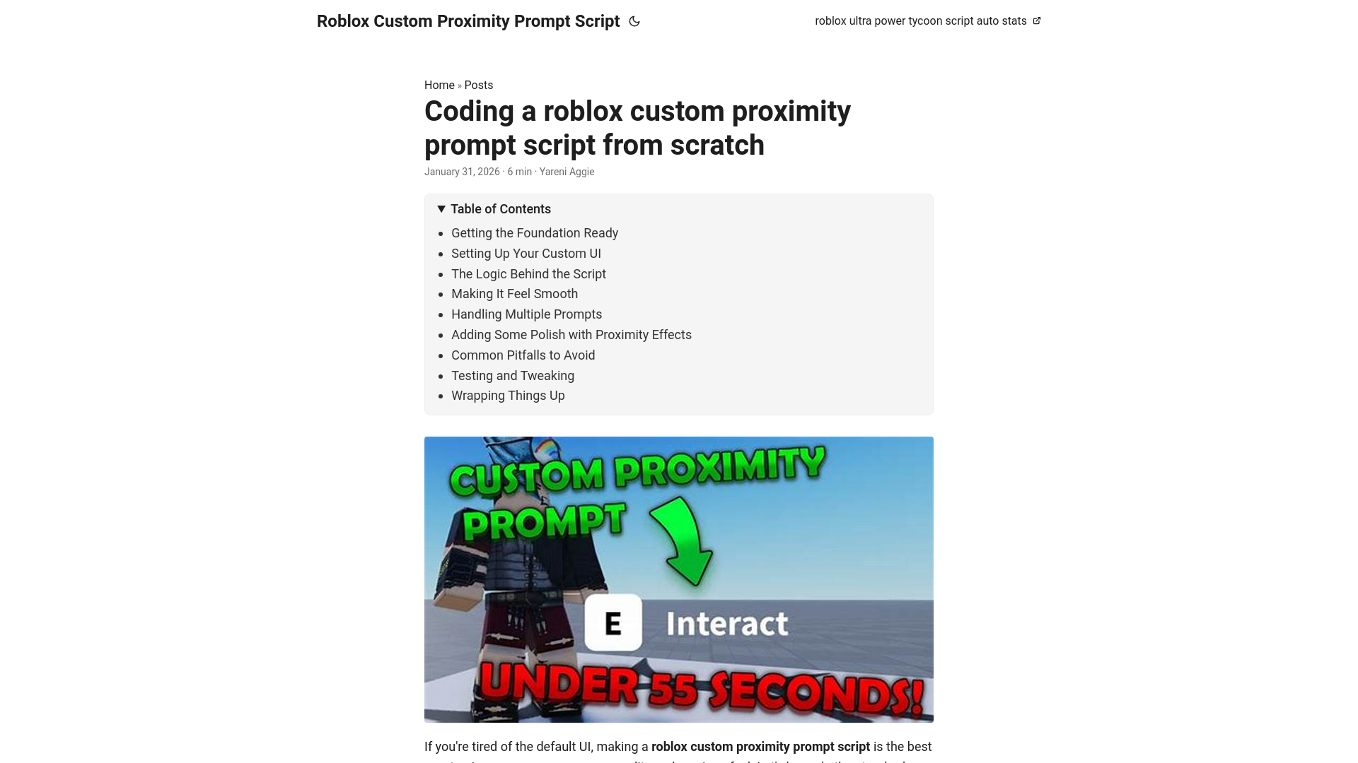website screenshot of https://roblox-custom-proximity-prompt-script.pages.dev/