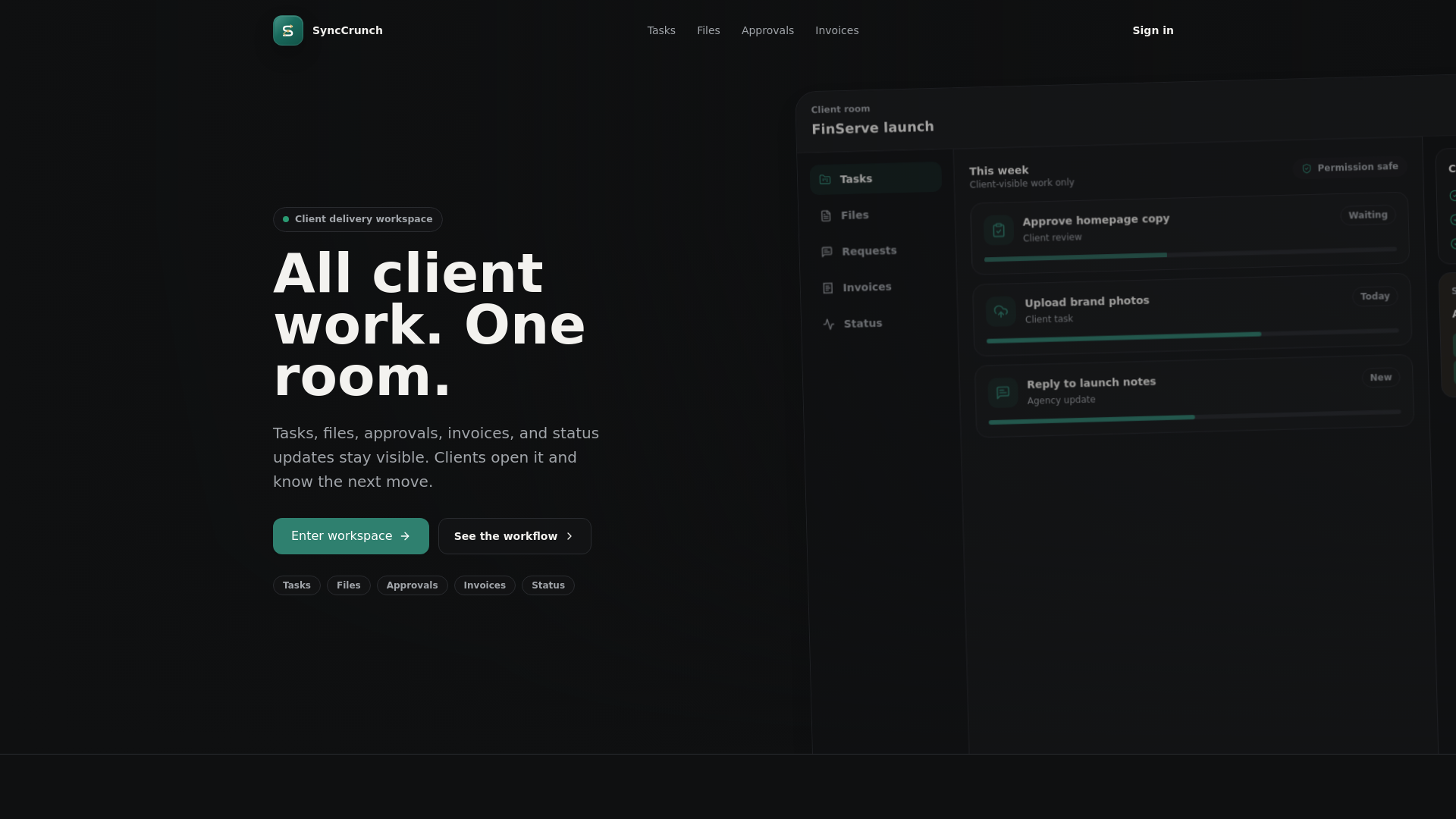 website screenshot of https://synccrunch.pages.dev/