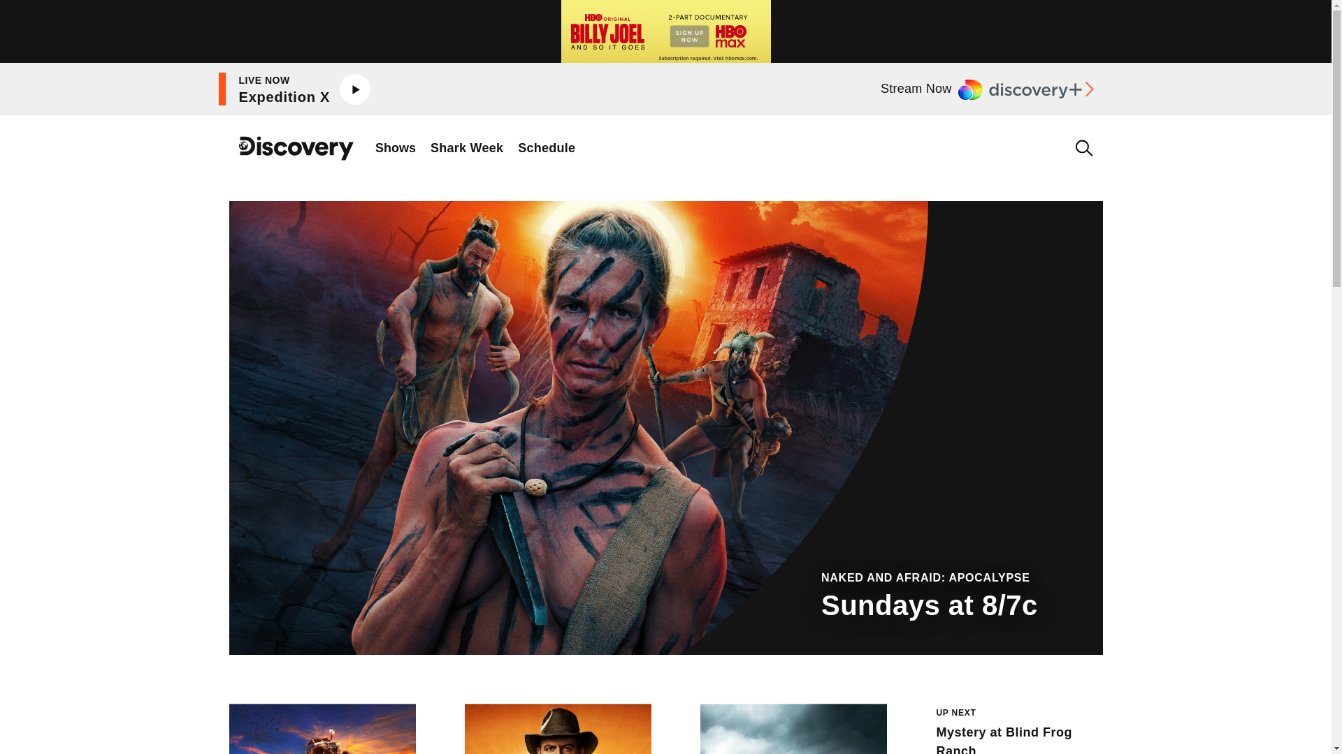 website screenshot of https://discovery.com/