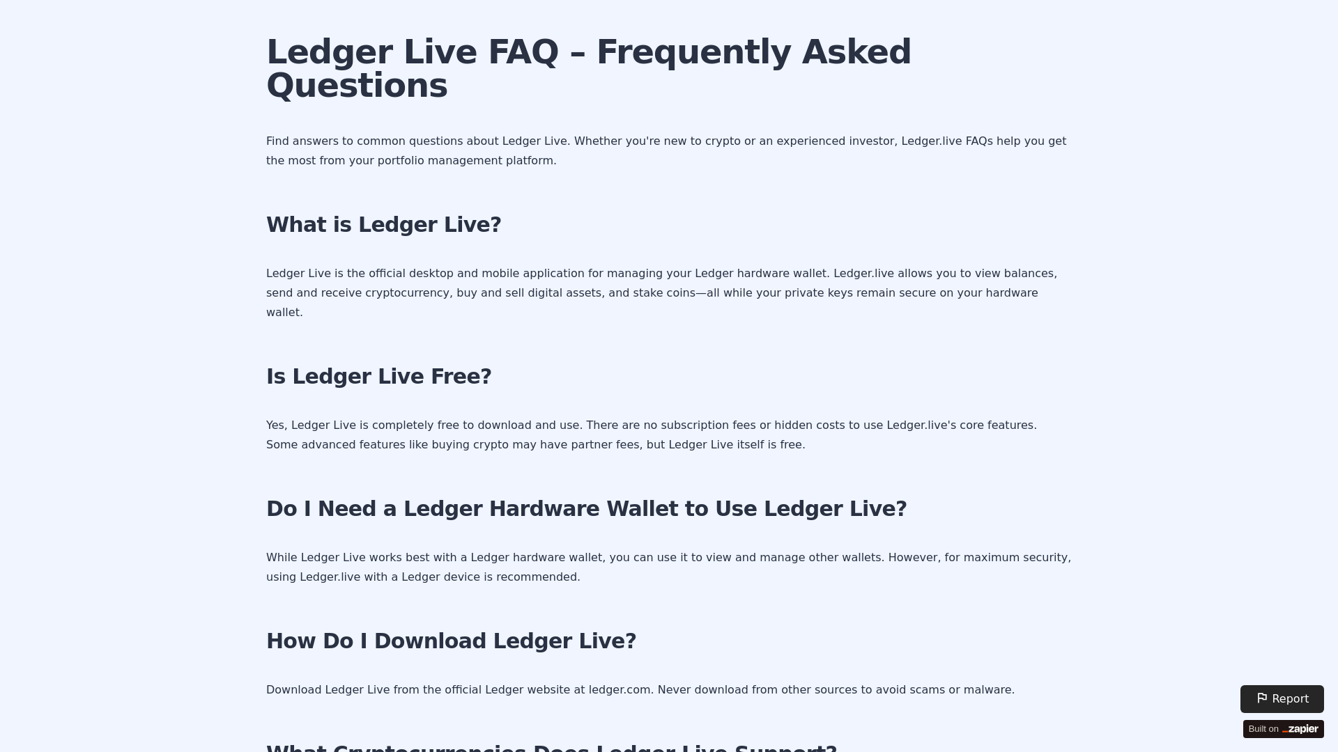 website screenshot of https://ledgeer-live.zapier.app/usa-en
