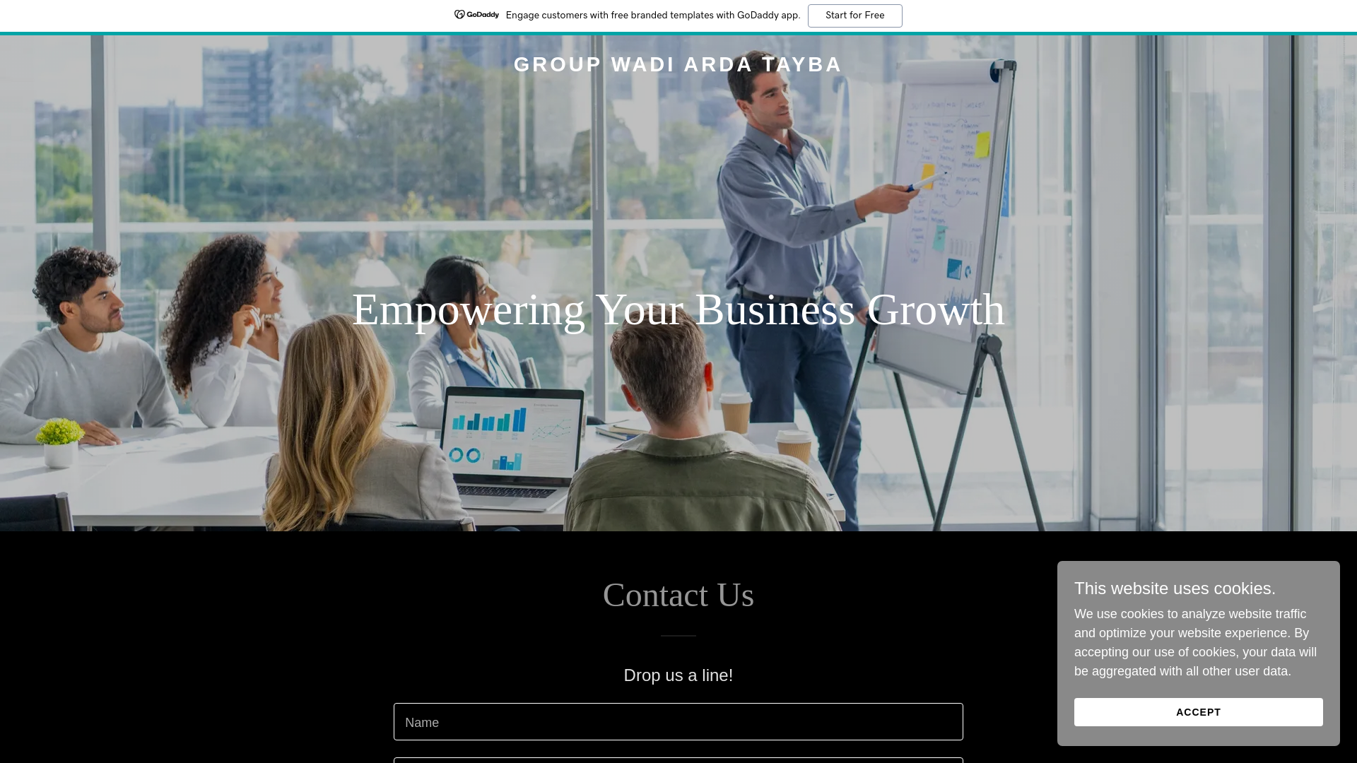 website screenshot of https://groupwadiardtayba.com/