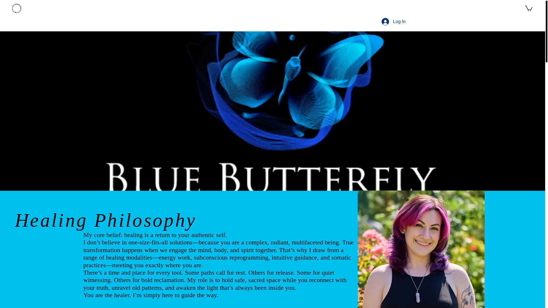 website screenshot of https://bluebutterflyhealing.org/