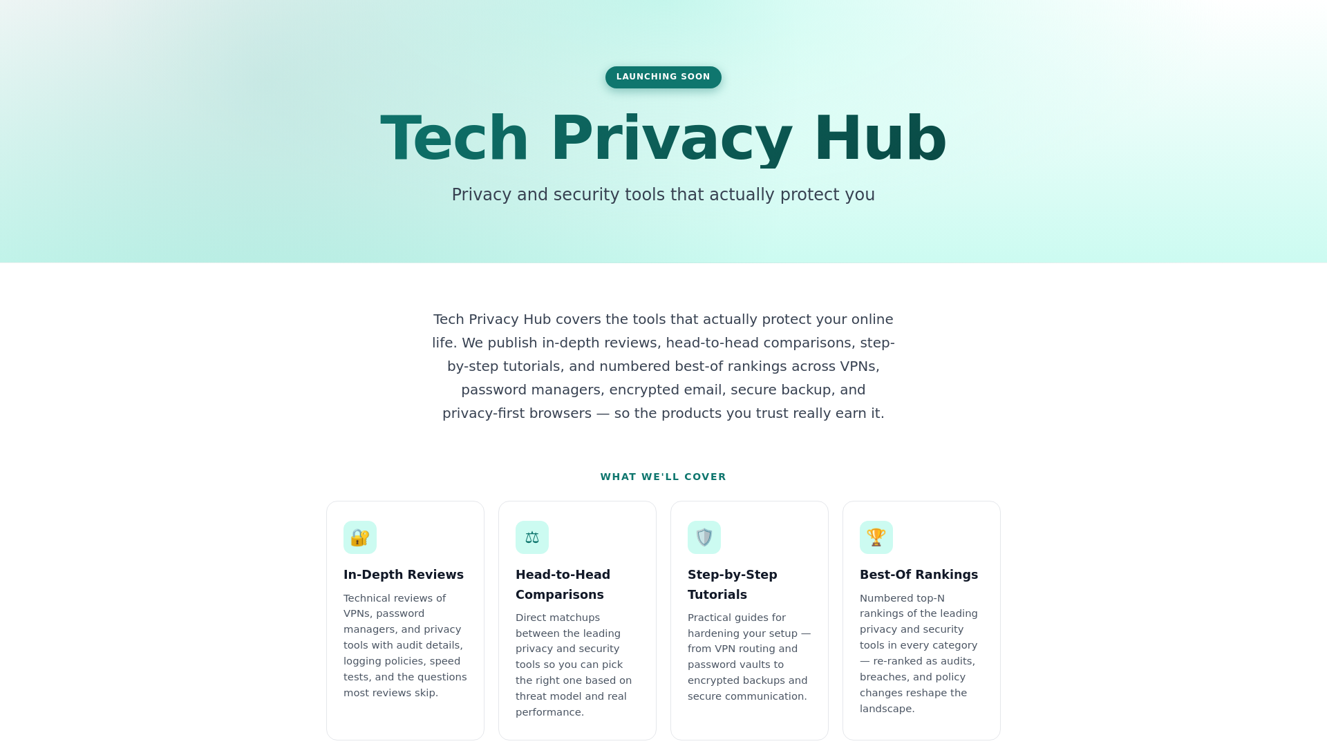 website screenshot of https://techprivacyhub.com/