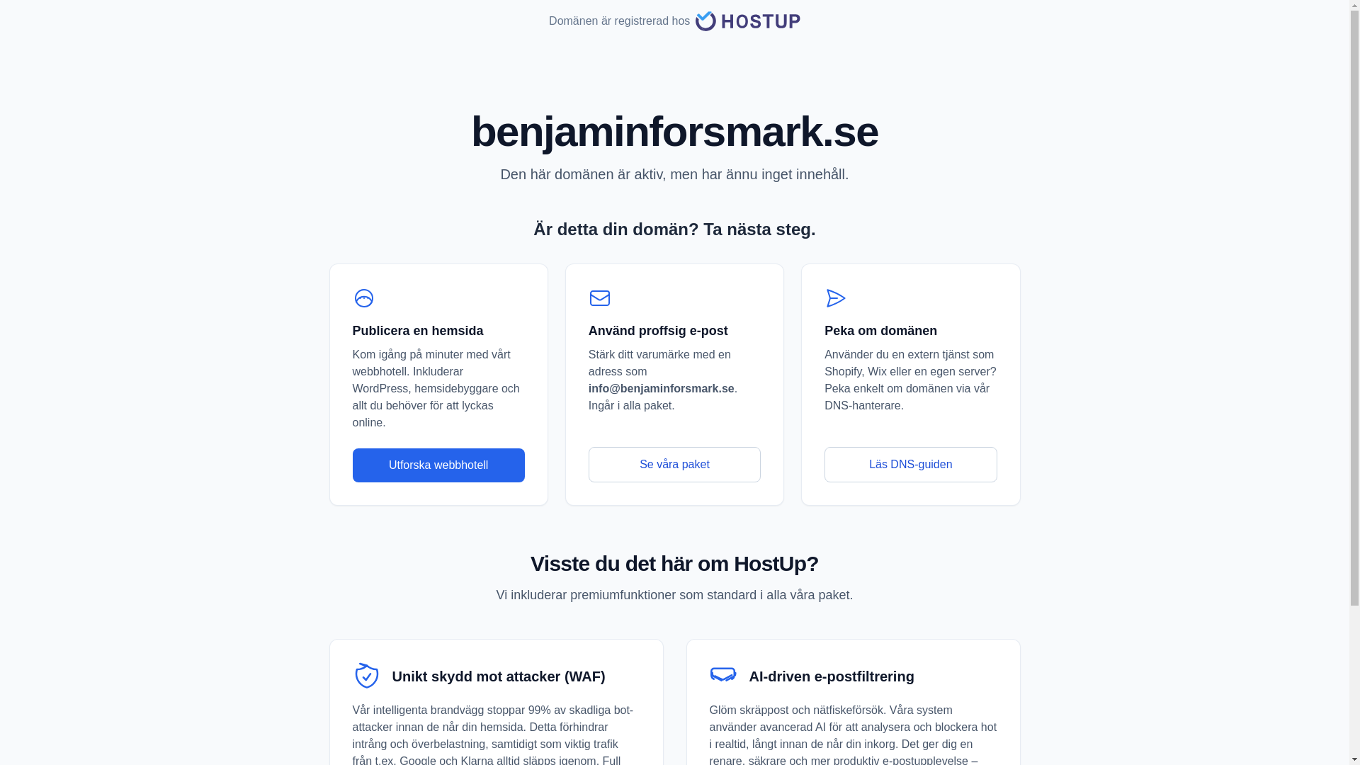 website screenshot of https://benjaminforsmark.se/