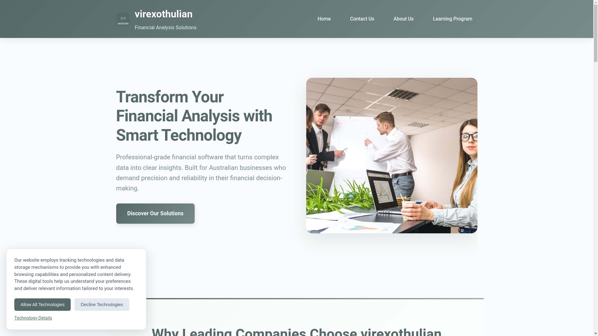 website screenshot of https://virexothulian.com/