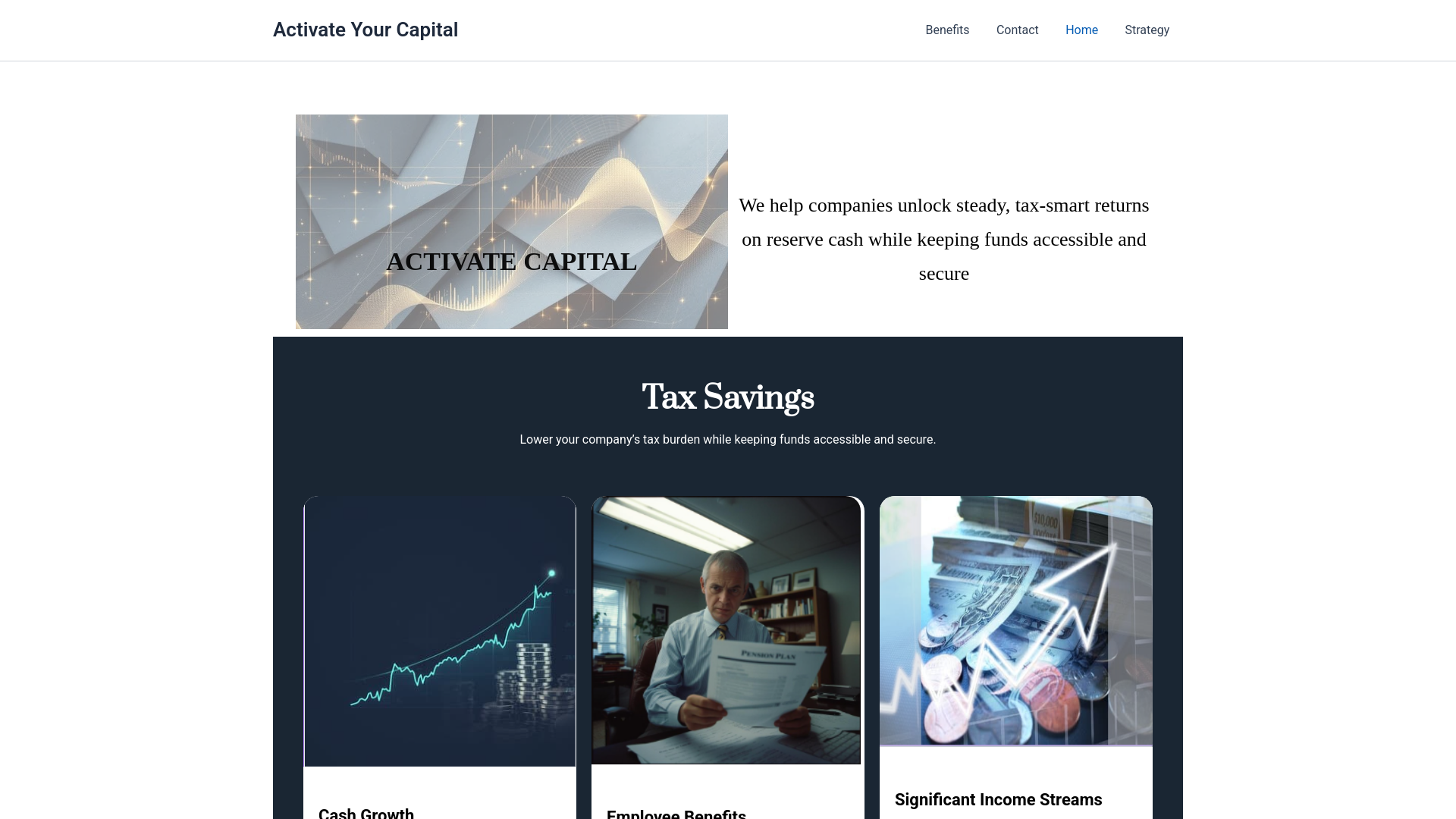 website screenshot of https://activateyourcapital.com