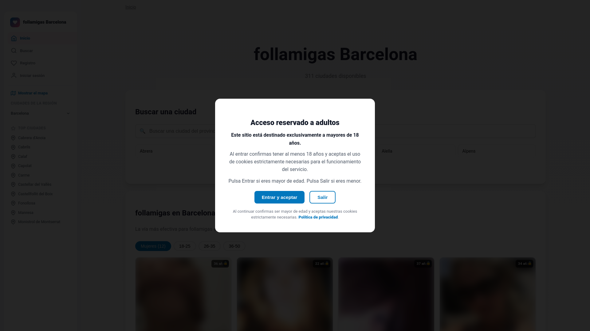 website screenshot of https://follamigas-barcelona.com/