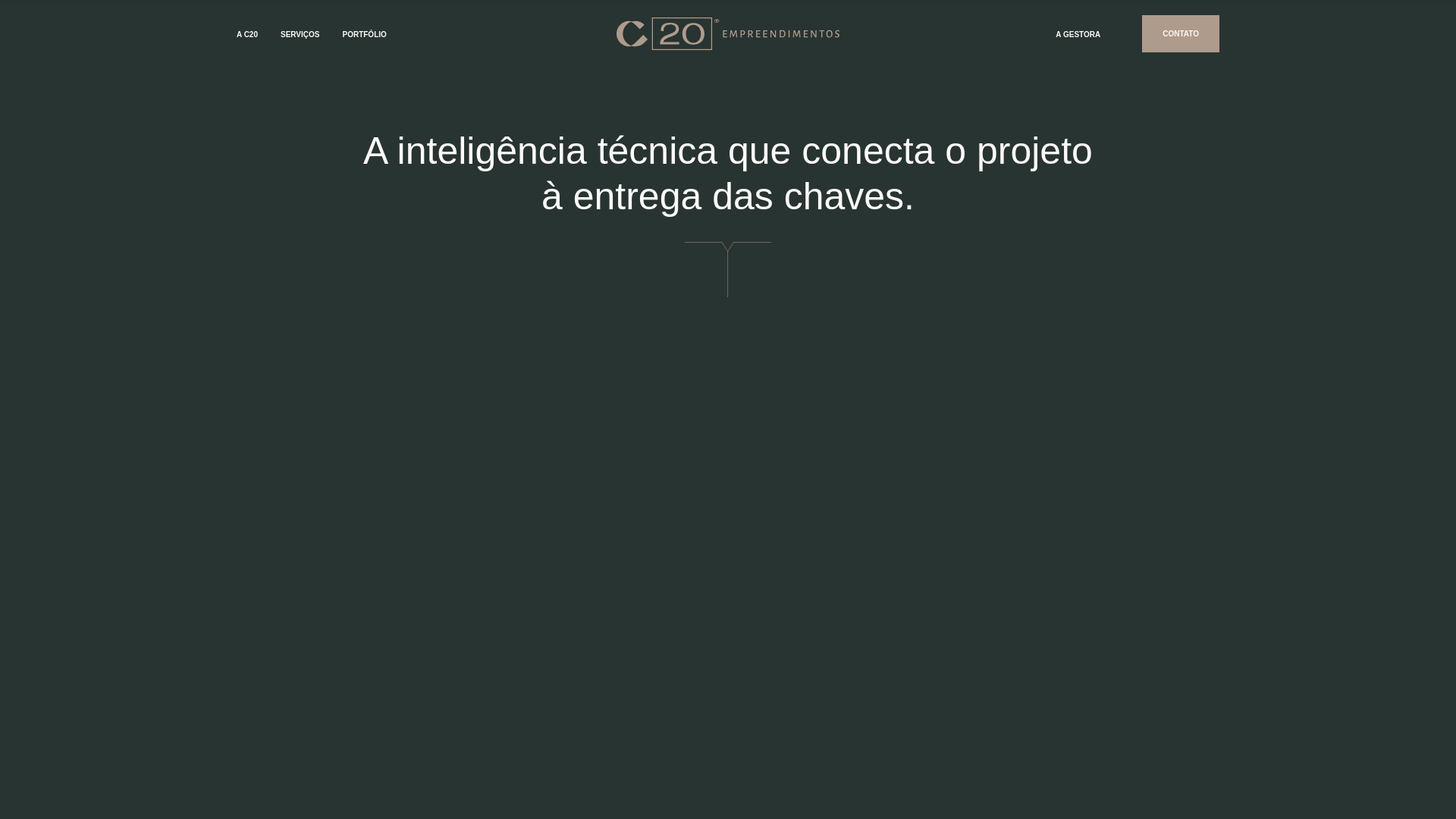 website screenshot of https://c20empreendimentos.com.br