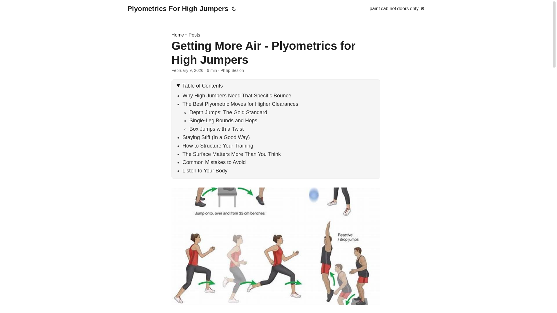 website screenshot of https://plyometrics-for-high-jumpers.pages.dev/