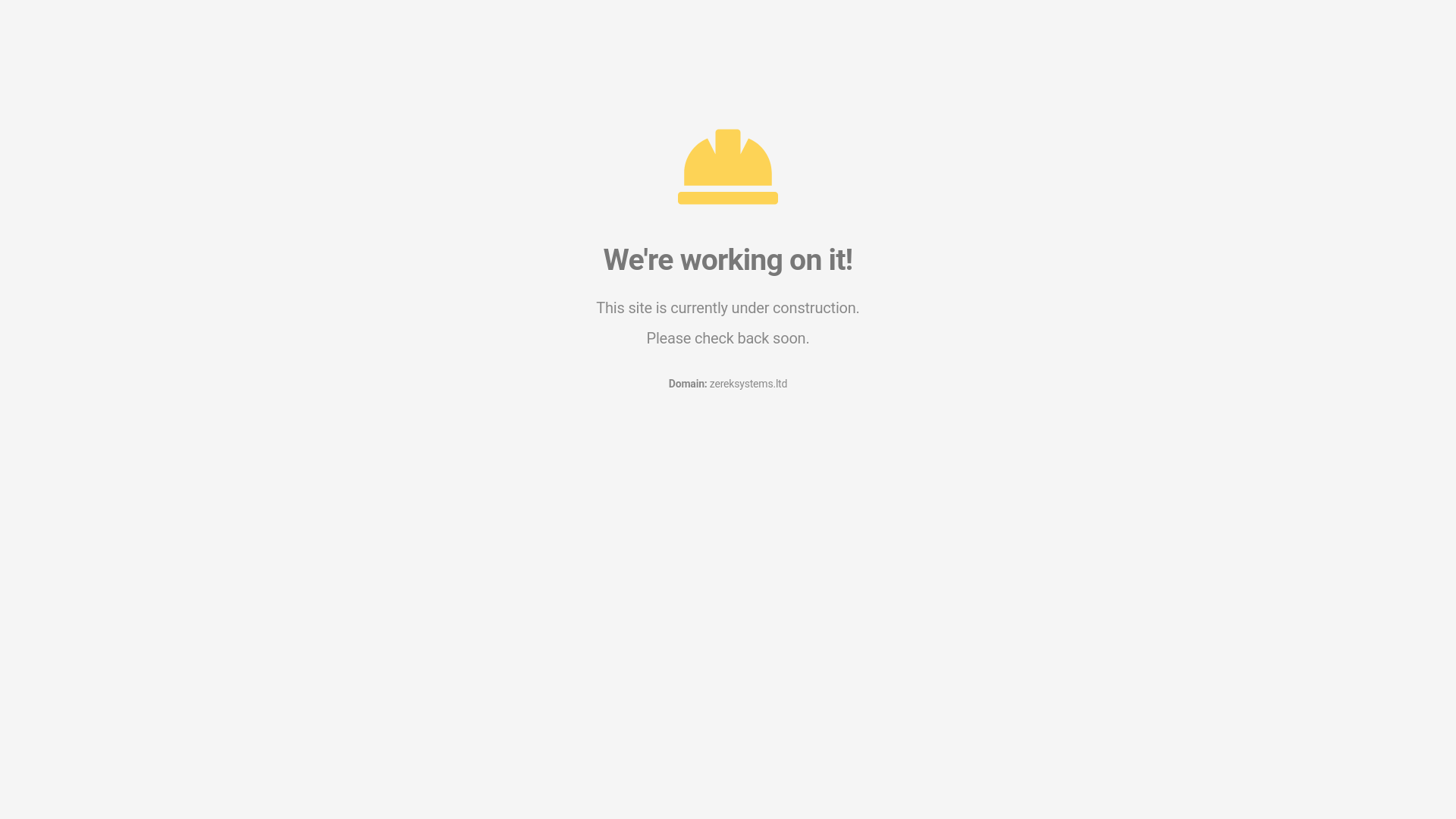 website screenshot of https://zereksystems.ltd/