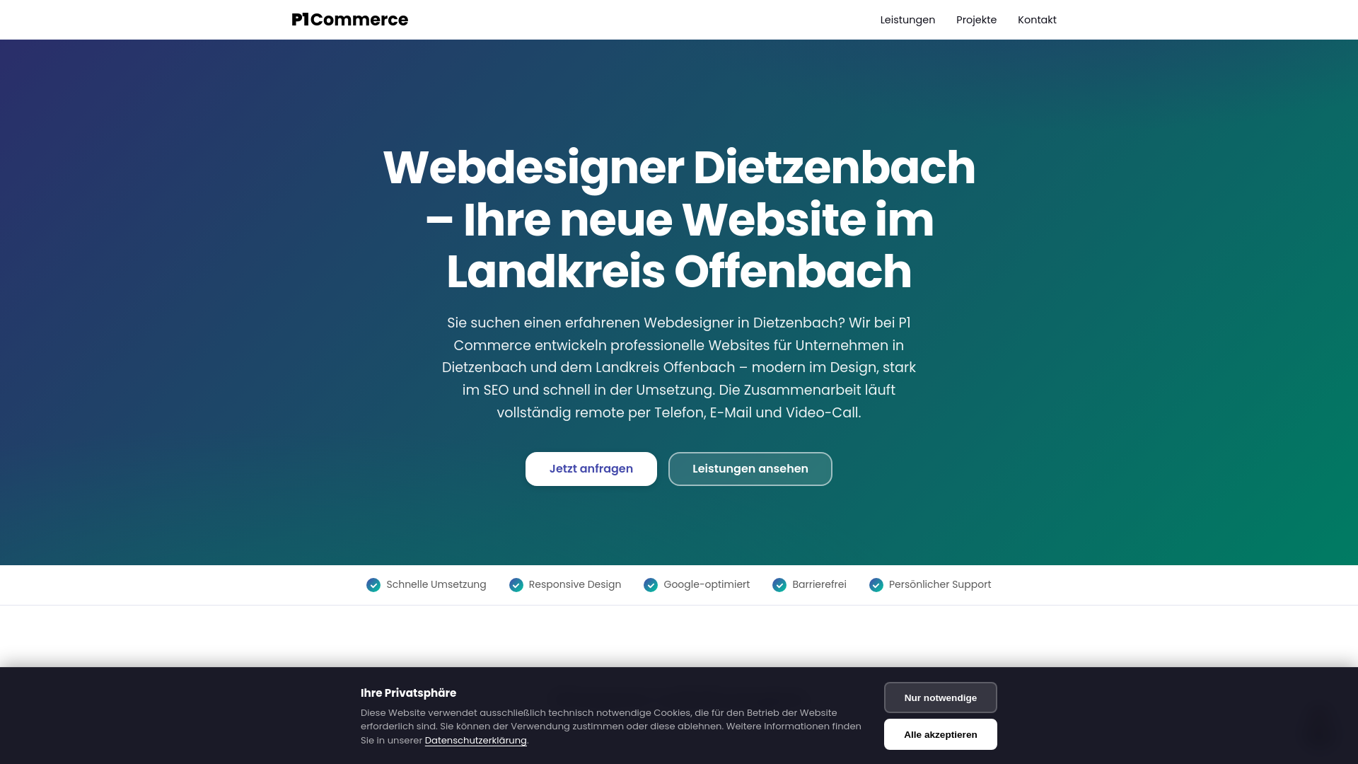 website screenshot of https://webdesigner-dietzenbach.de