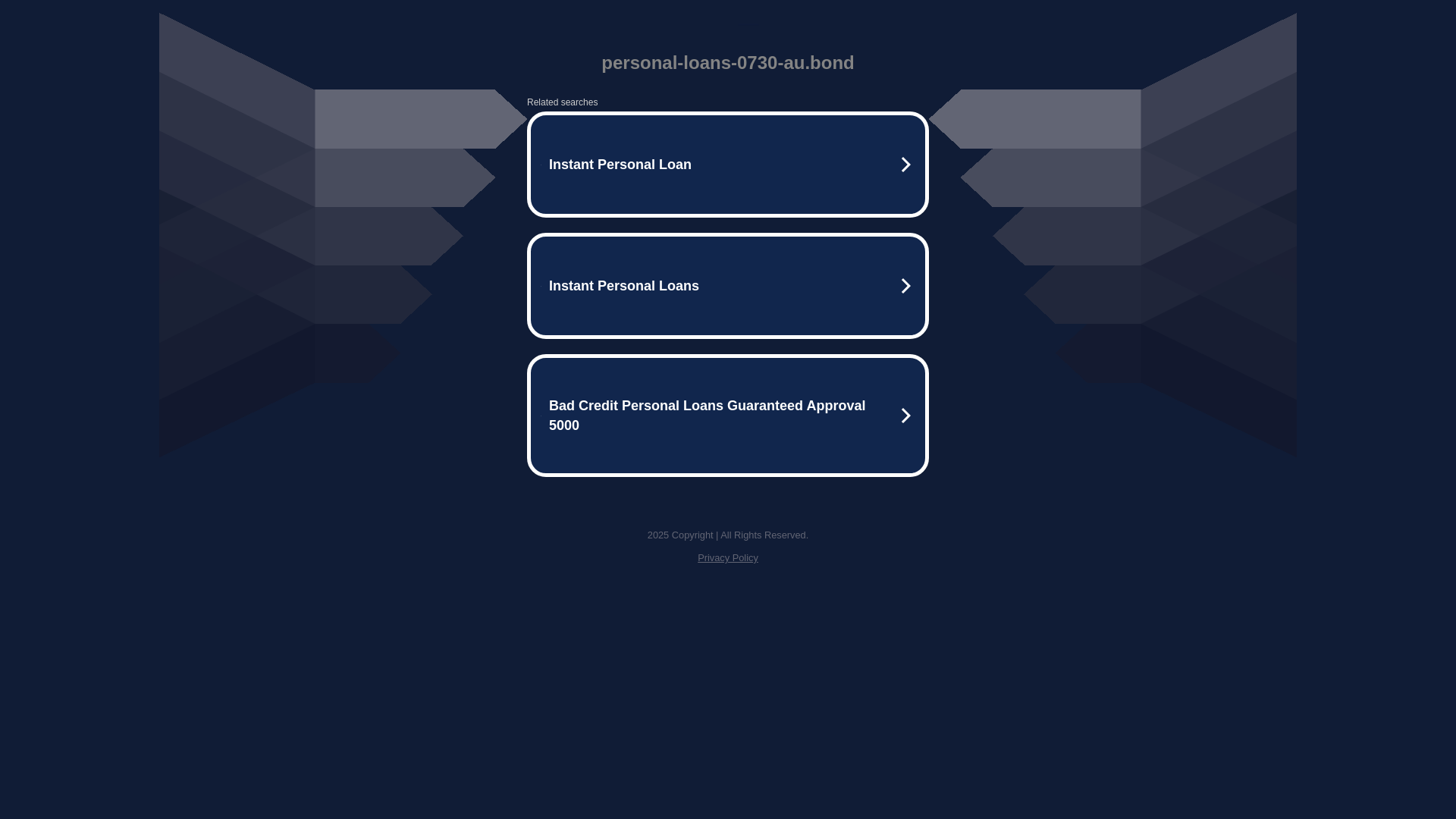 website screenshot of https://personal-loans-0730-au.bond/