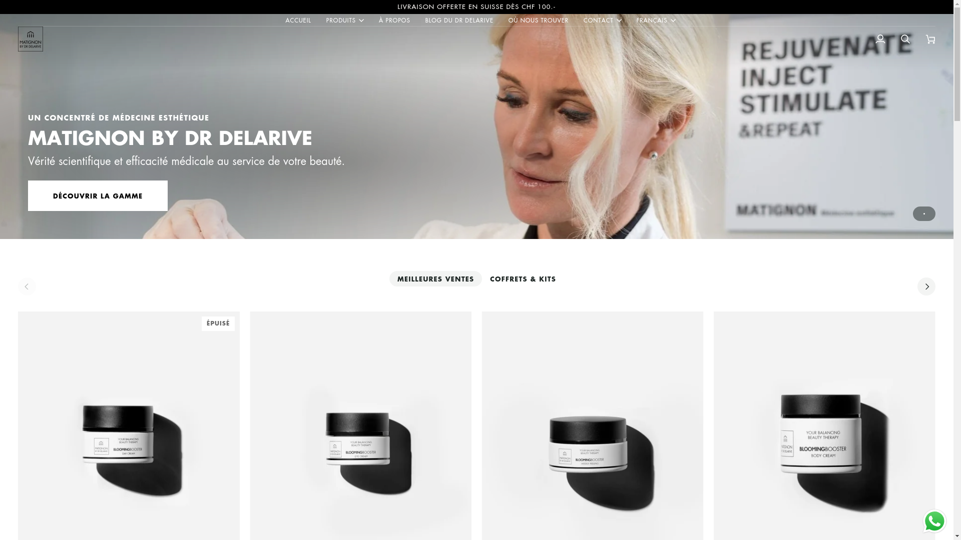 website screenshot of https://drdelarive.ch/