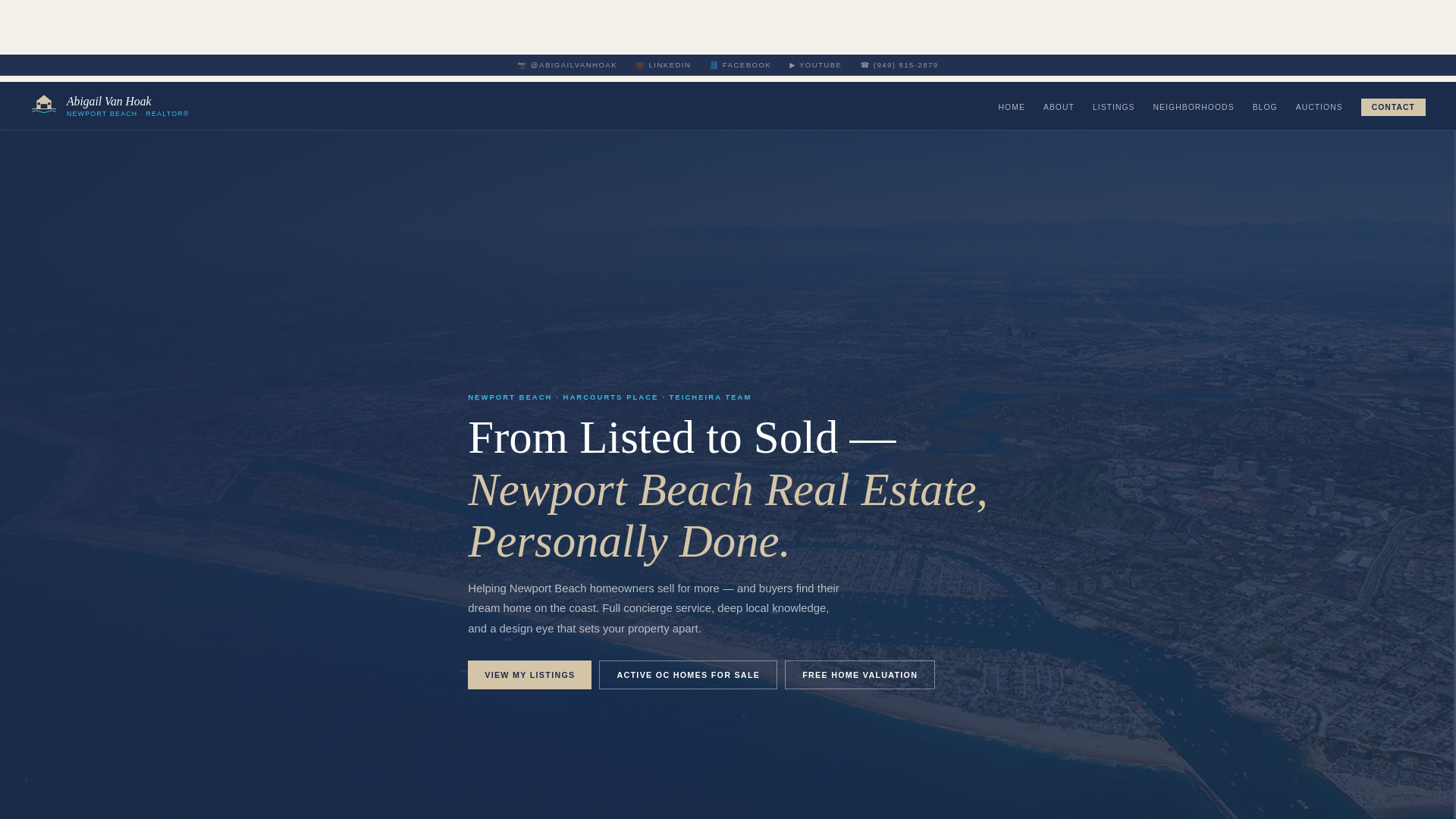 website screenshot of https://abigailvanhoak.org/