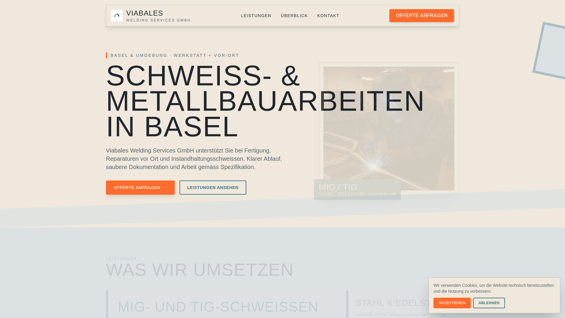 website screenshot of https://viabales.digital/