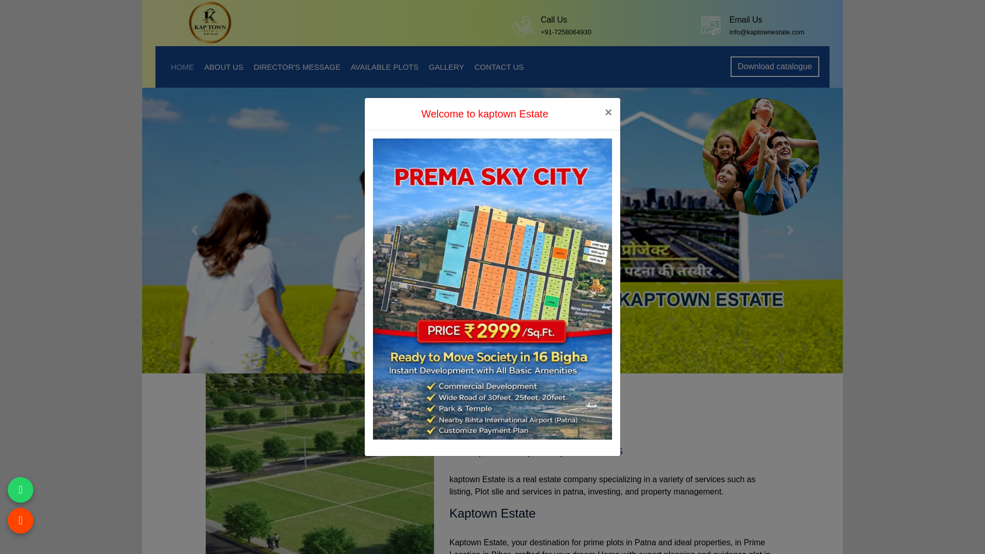 website screenshot of https://kaptownestate.com/