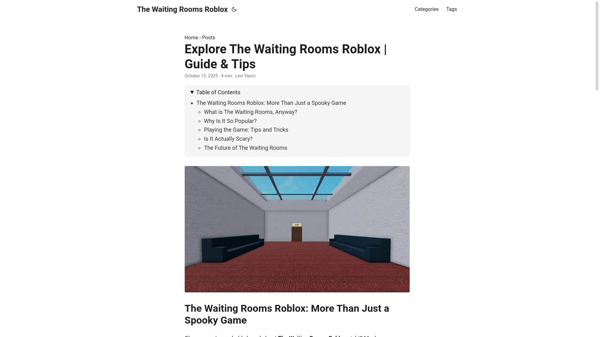 website screenshot of https://the-waiting-rooms-roblox.pages.dev/