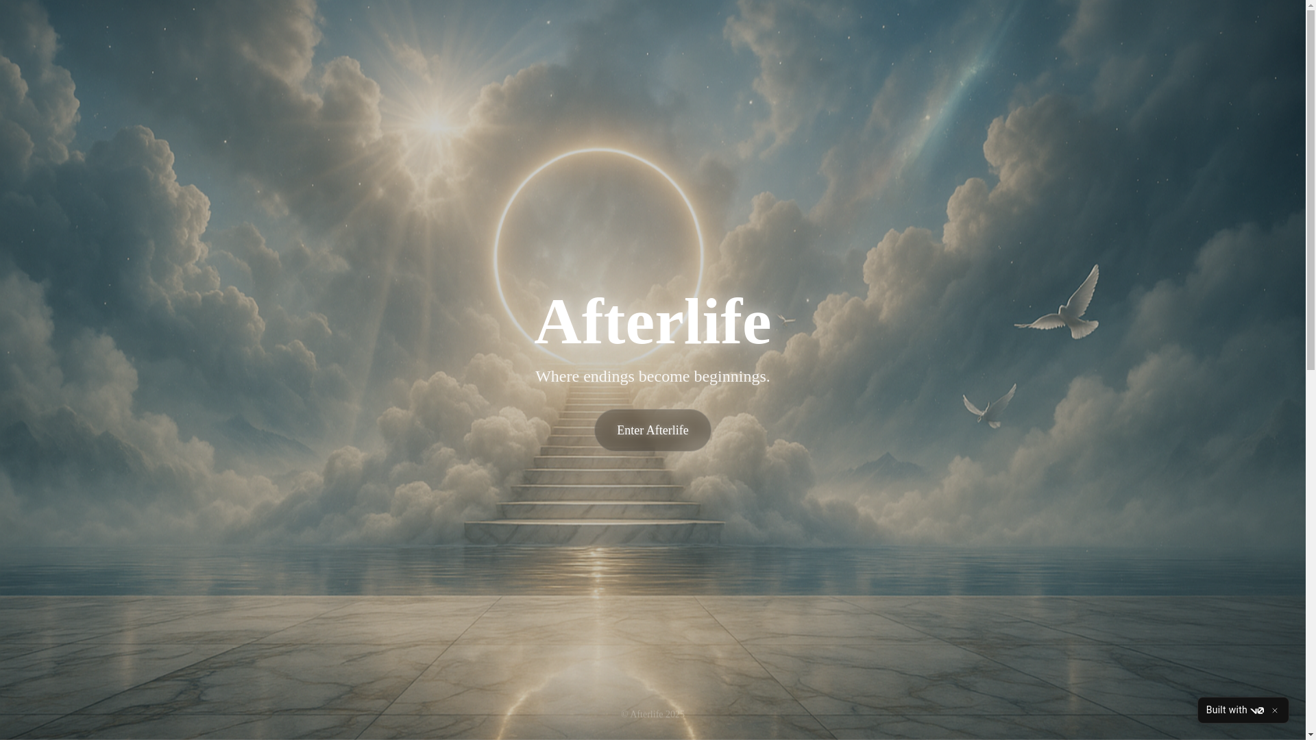 website screenshot of https://afterlifegame.xyz/