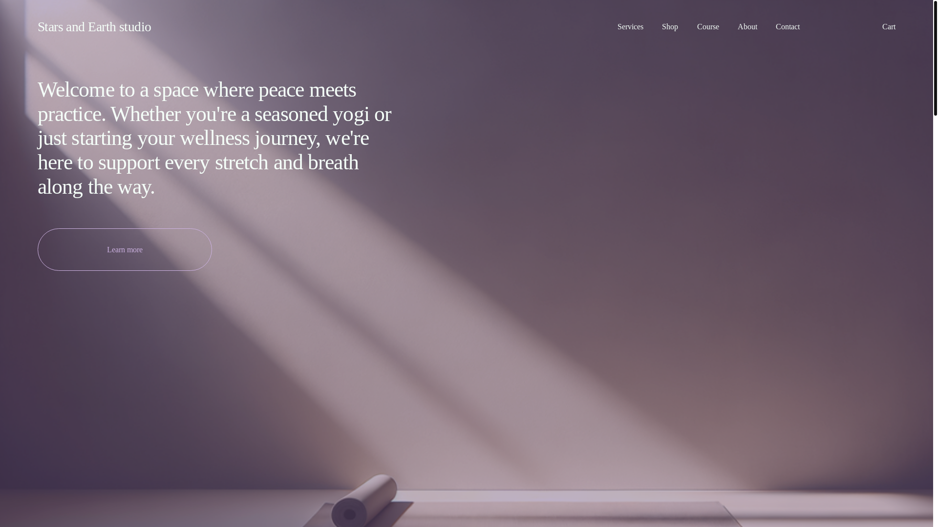 website screenshot of https://starsandearth.com/