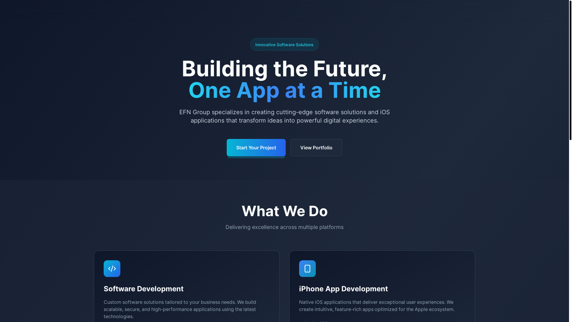 website screenshot of https://efngroup.biz/
