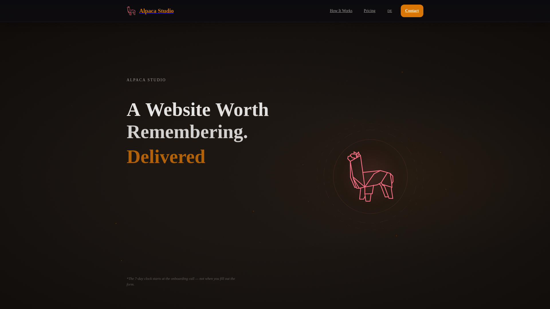 website screenshot of https://alpacastudio.ch/