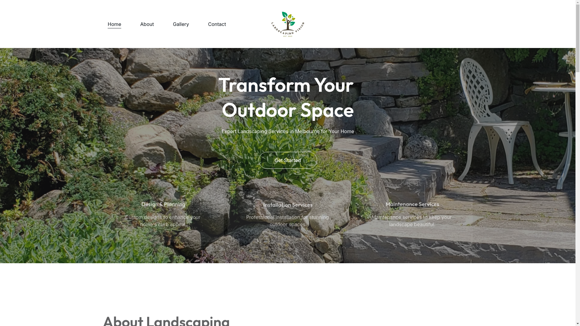 website screenshot of https://landscapingvision.com.au/
