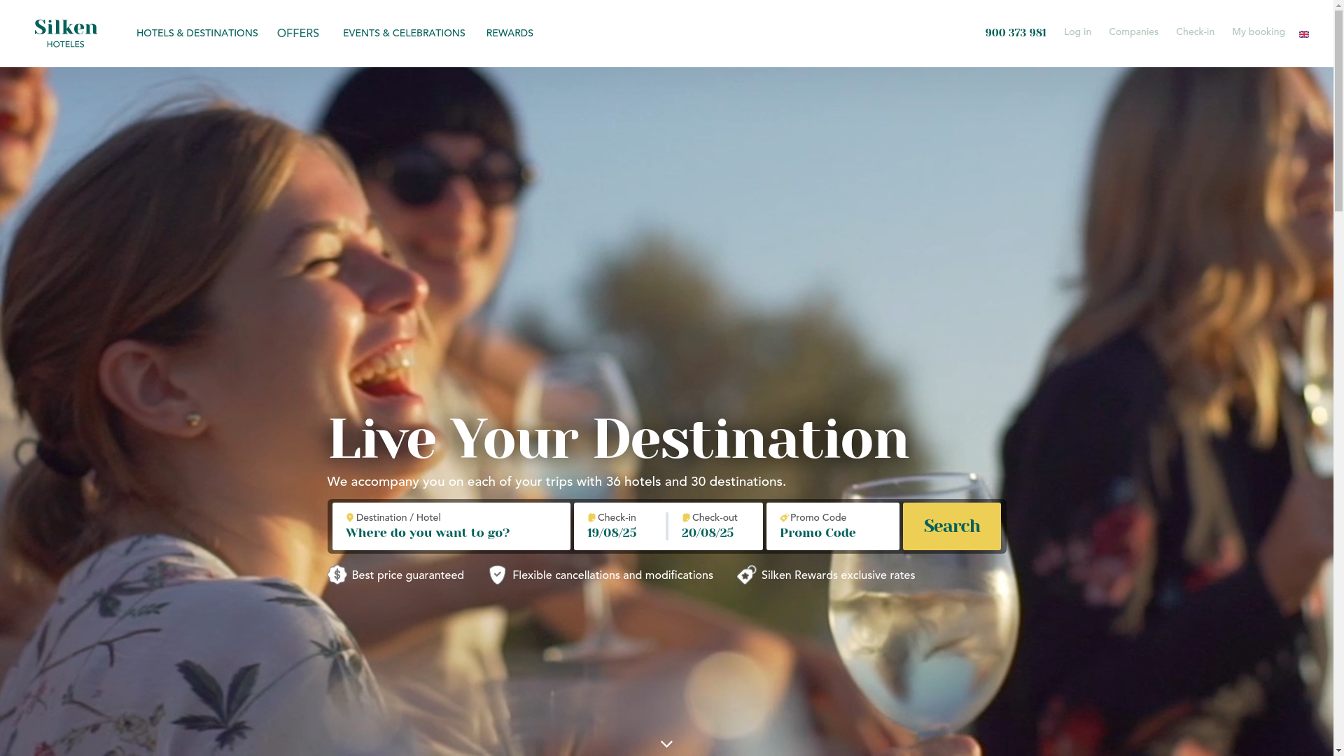 website screenshot of https://recepcion.alandalus@hoteles-silken.com/