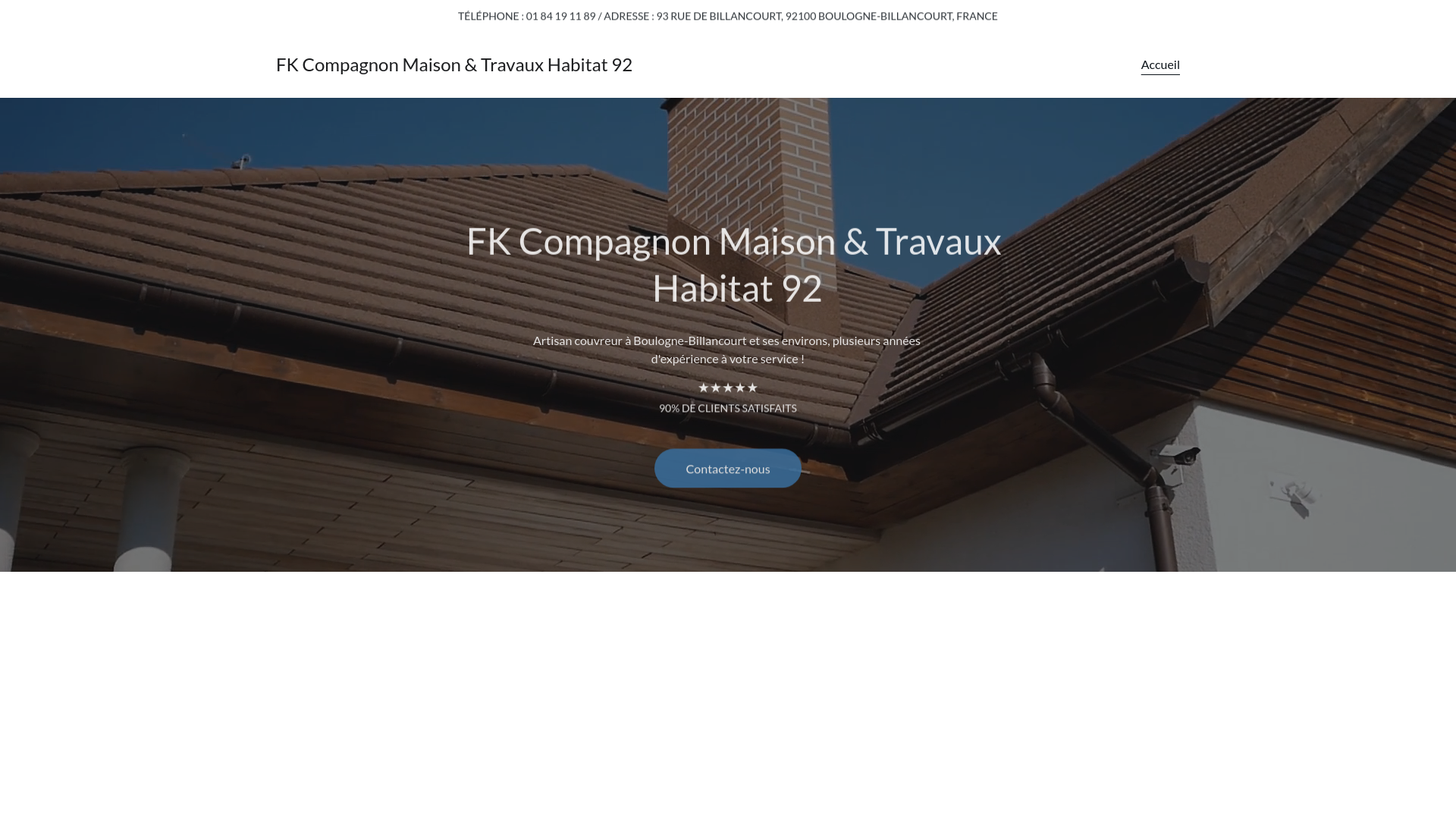 website screenshot of https://couvreur-fk-toiture-compagnon.site/