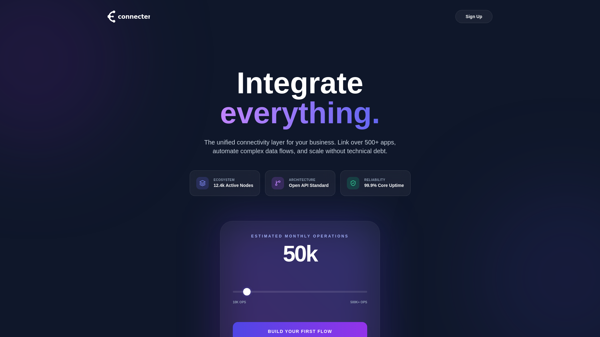 website screenshot of https://connectero.net