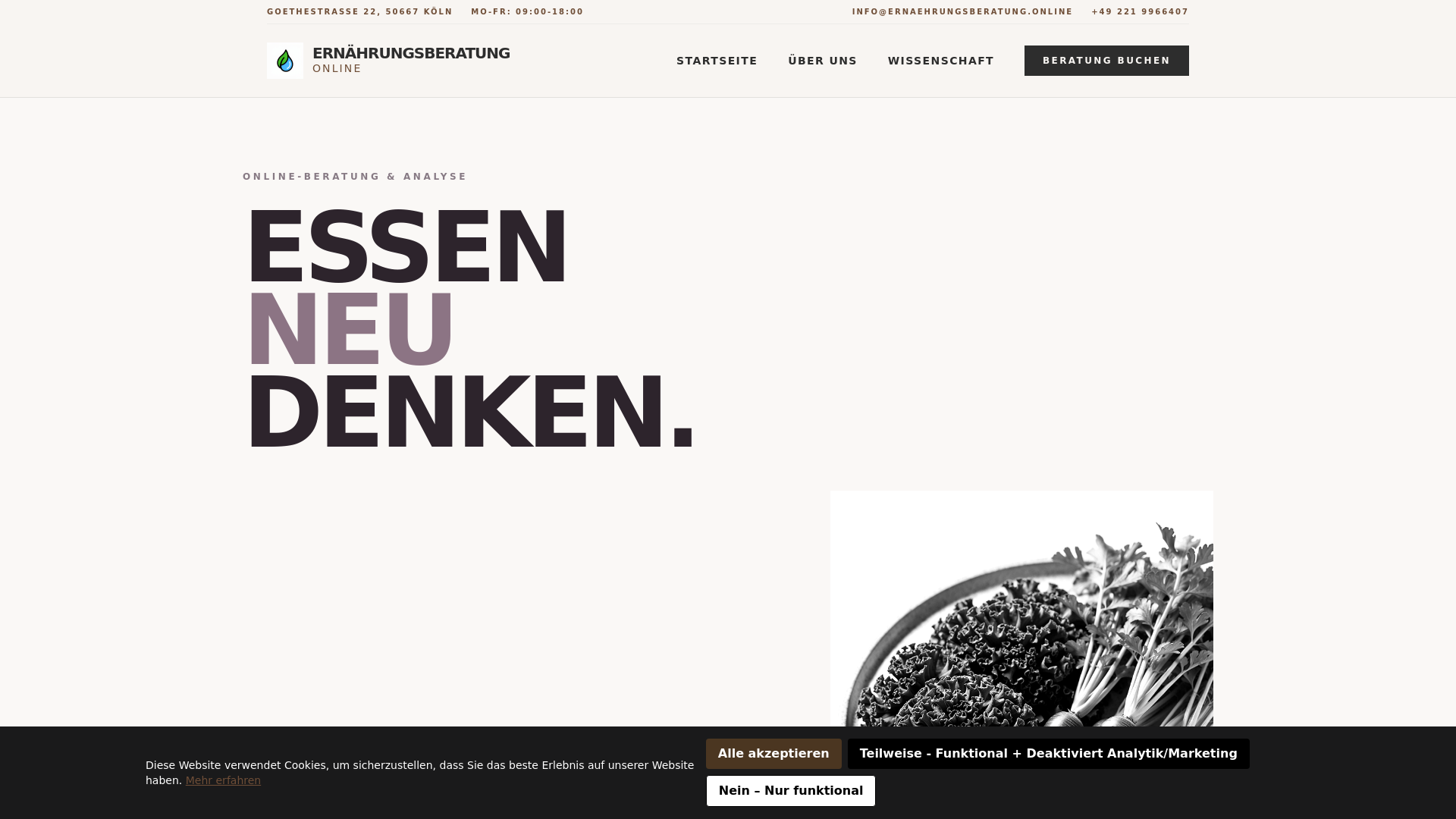 website screenshot of https://ernaehrungsberatungosr.info/