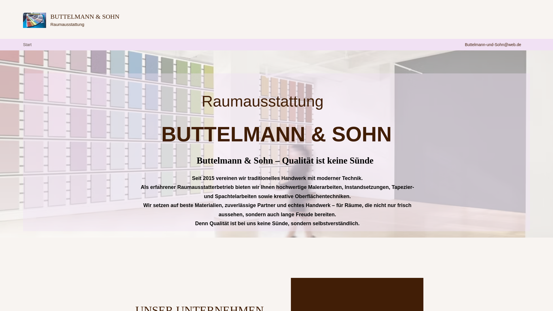 website screenshot of https://buttelmann-und-sohn.de
