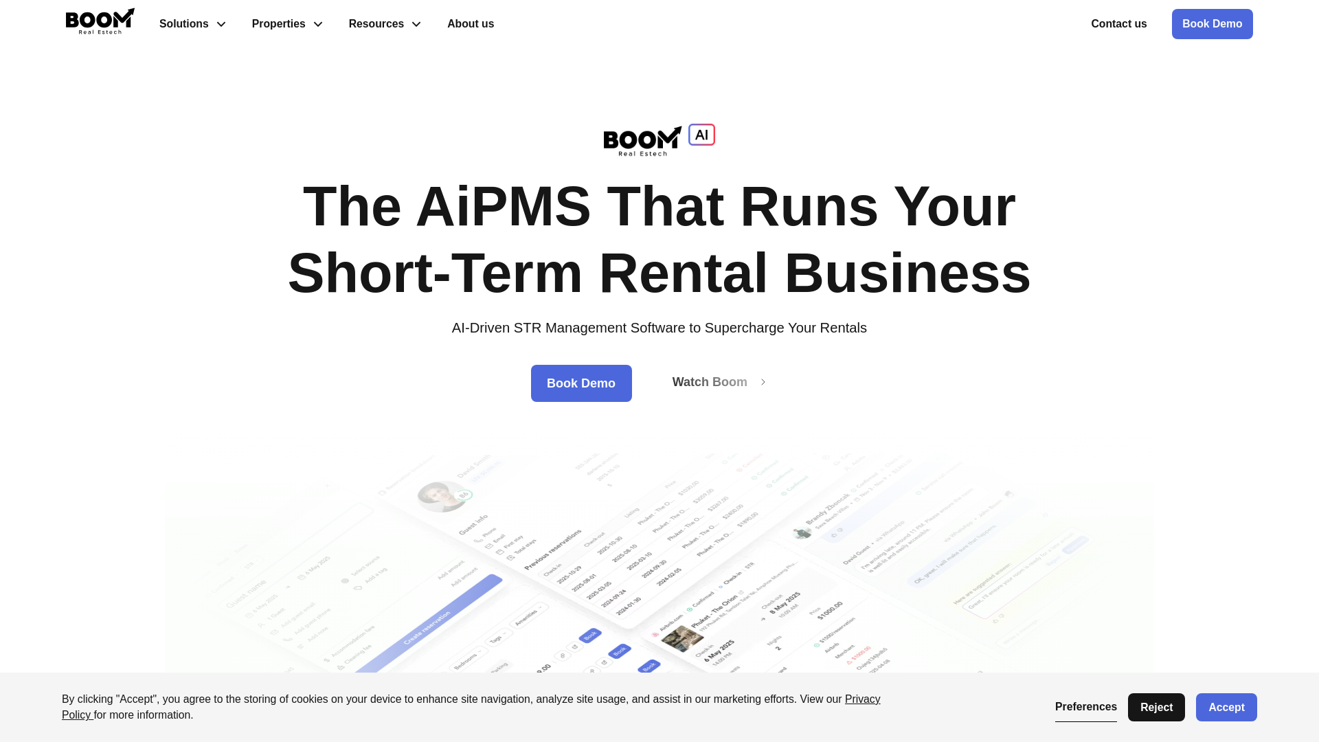 website screenshot of https://boomnowsolution.info/