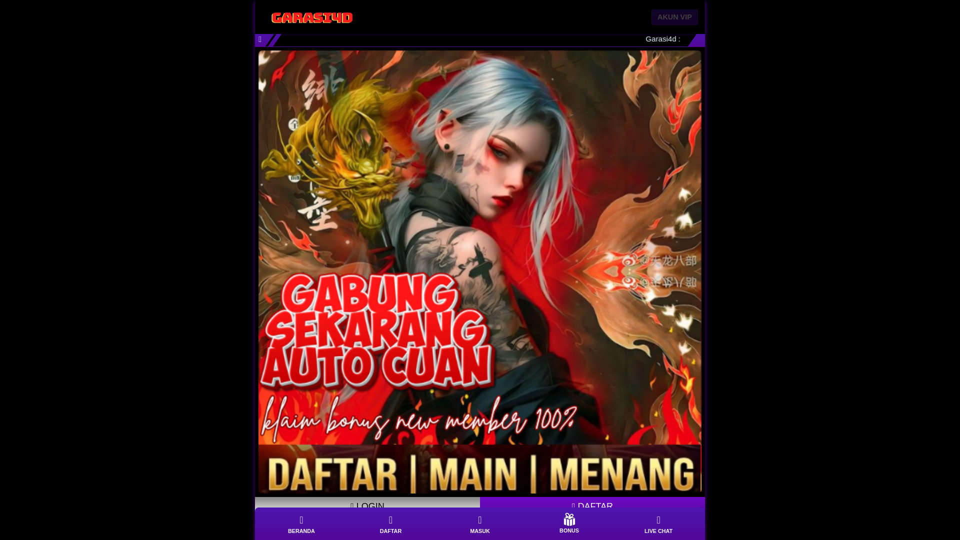 website screenshot of https://tempatgarasi4d.pages.dev/