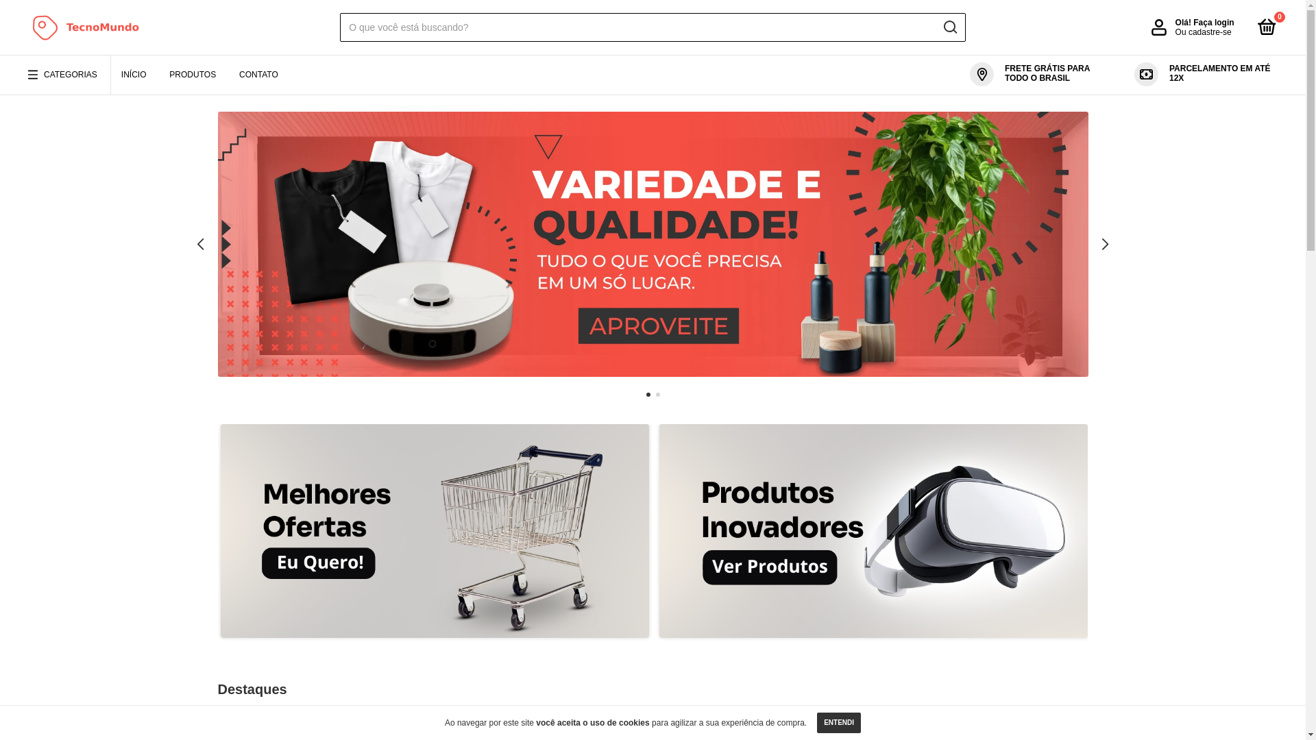 website screenshot of https://tecnomundoofert.com.br/