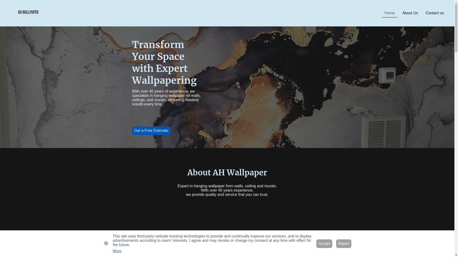 website screenshot of https://ahwallpaper.com/