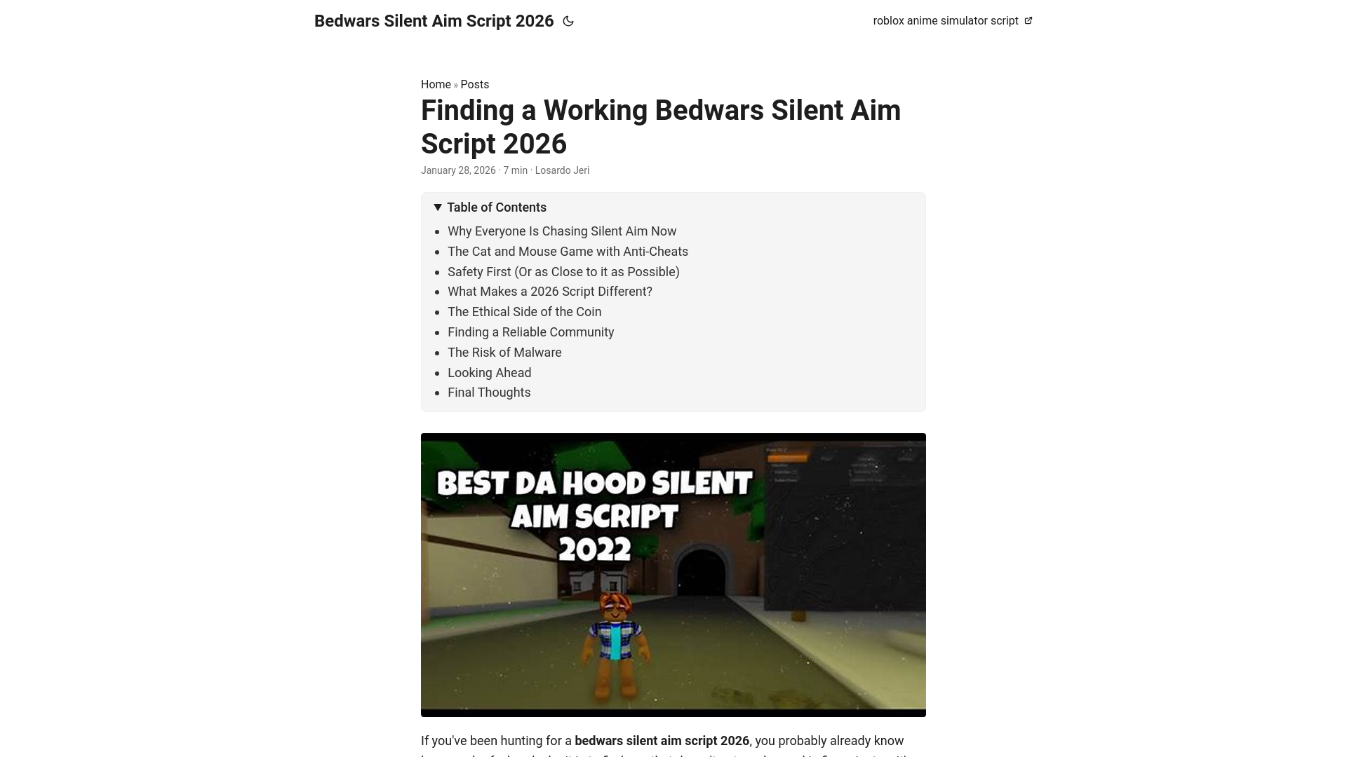 website screenshot of https://bedwars-silent-aim-script-2026.pages.dev/
