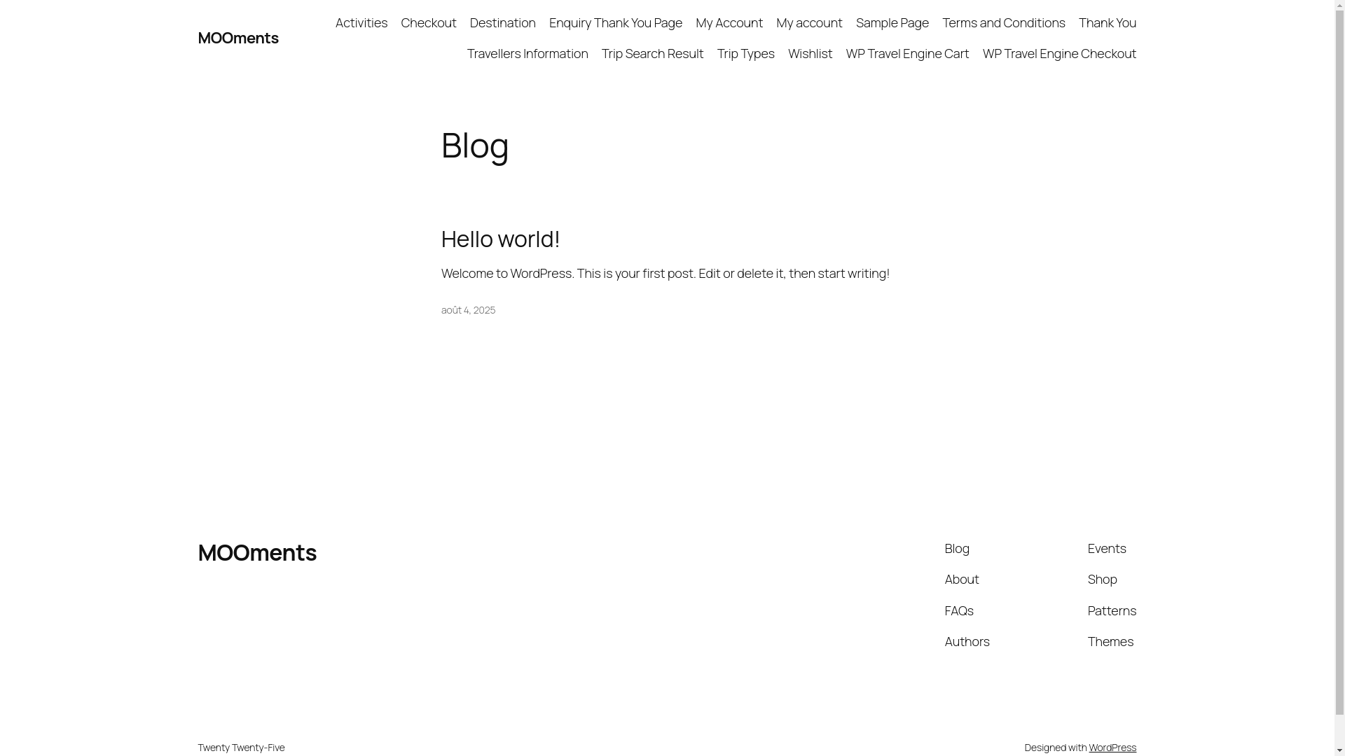 website screenshot of https://mooments.ch/