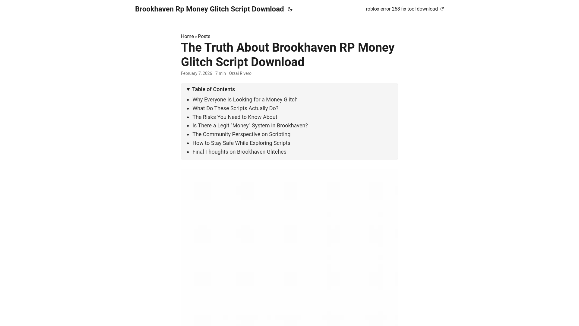 website screenshot of https://brookhavenrpmoneyglitchscriptdownload.pages.dev/