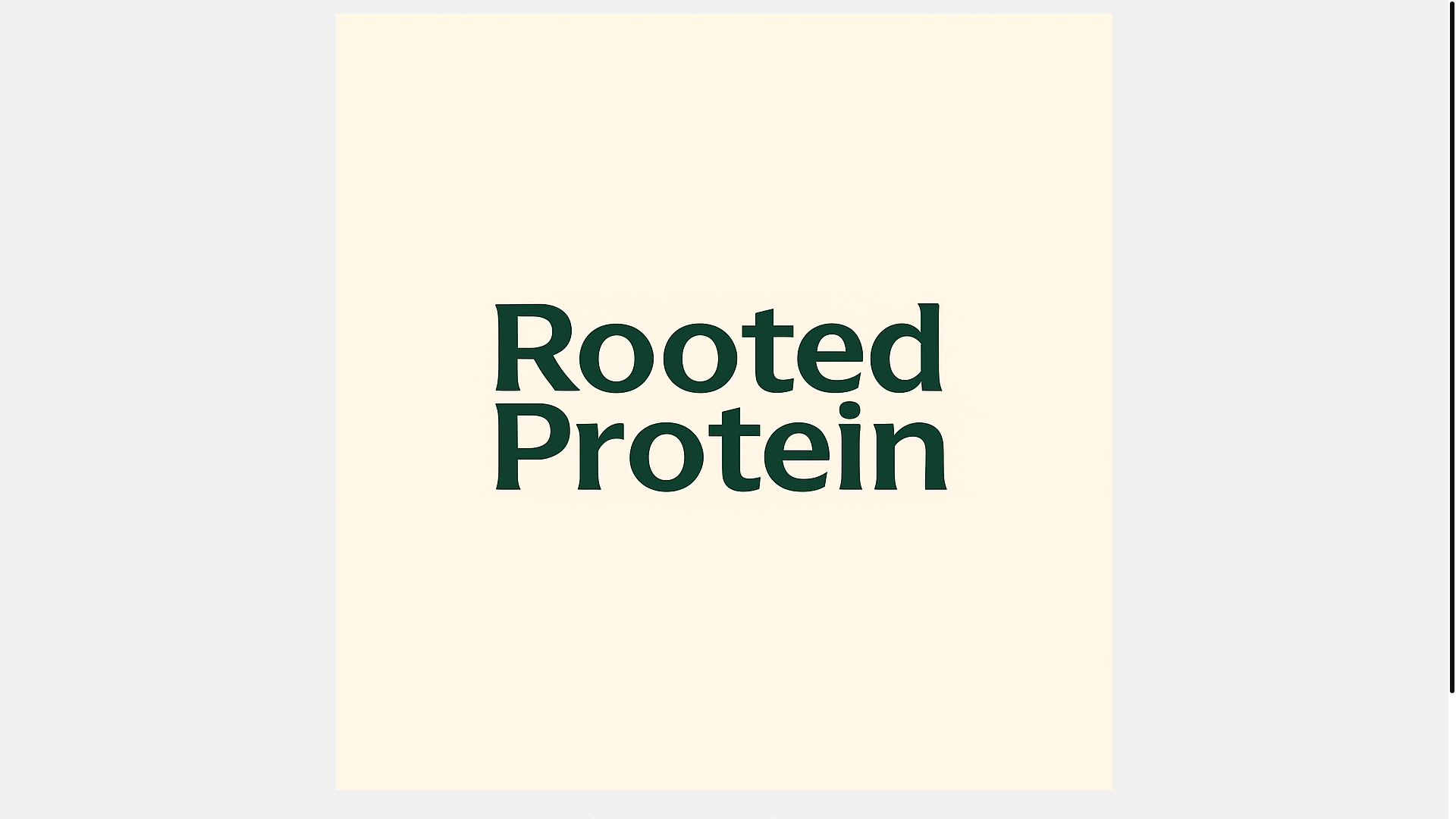 website screenshot of https://rootedprotein.ch/