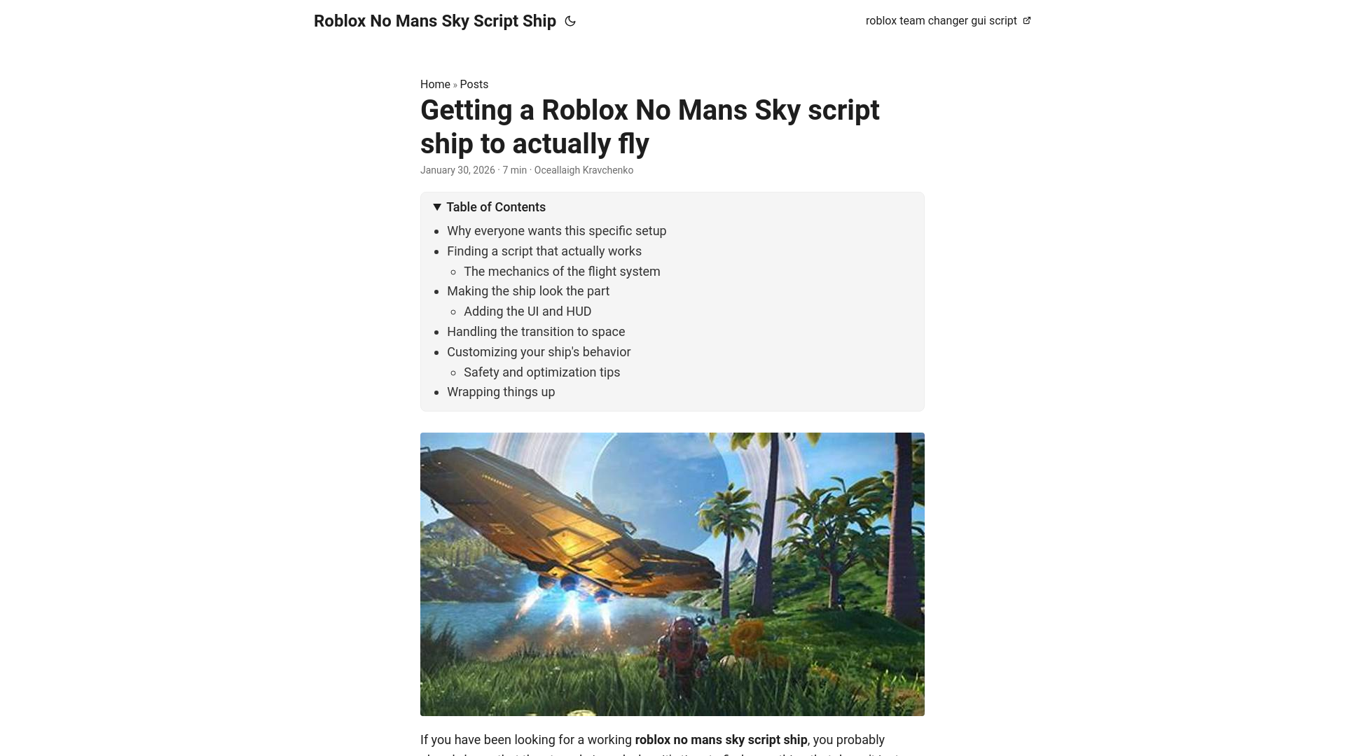 website screenshot of https://roblox-no-mans-sky-script-ship.pages.dev/