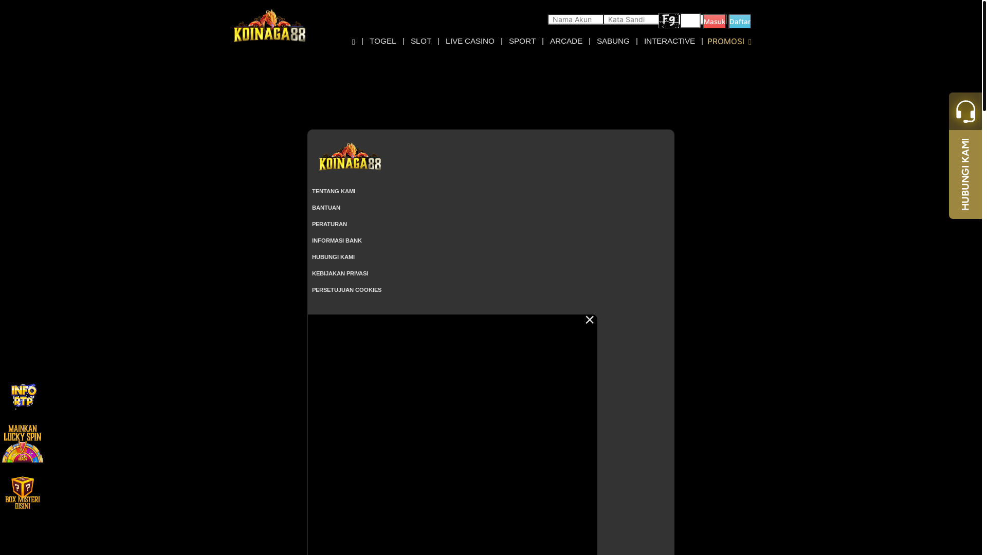 website screenshot of https://koinaga88pg.com/