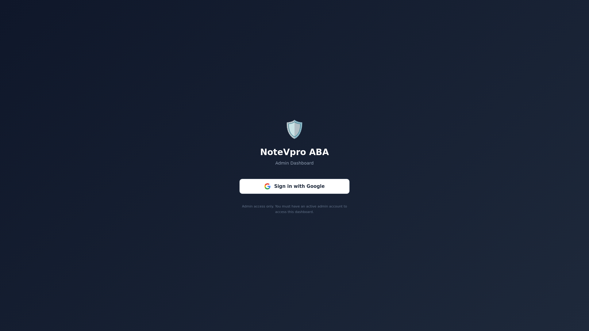 website screenshot of https://notevpro-dashboard.pages.dev/