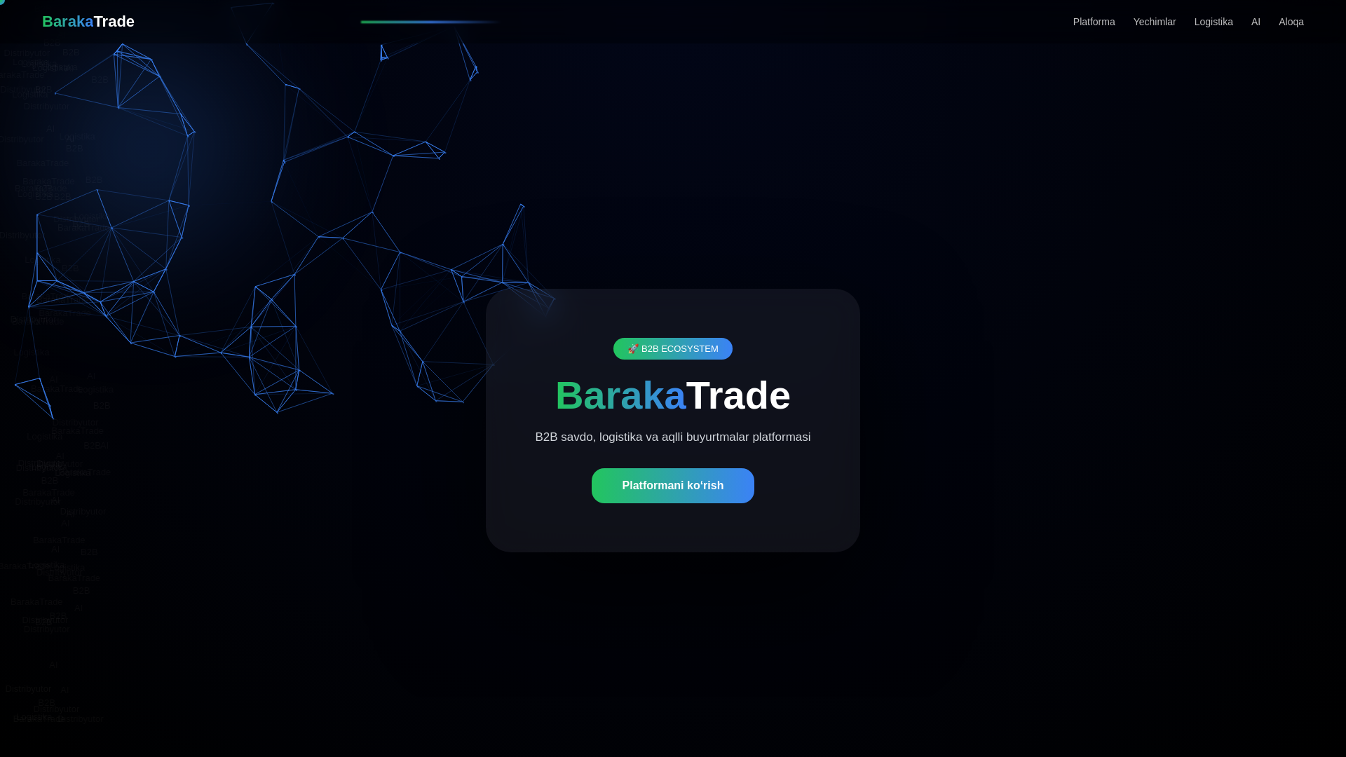 website screenshot of https://barakaev.uz/