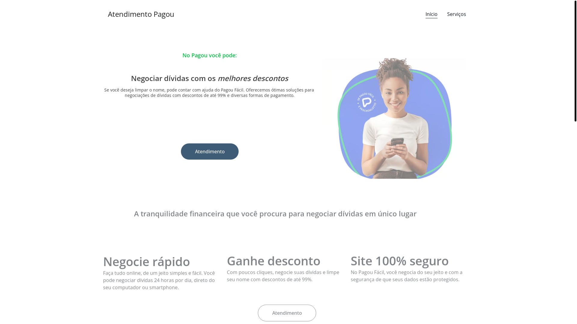 website screenshot of https://atendimentosfacilcanalpagou.online/