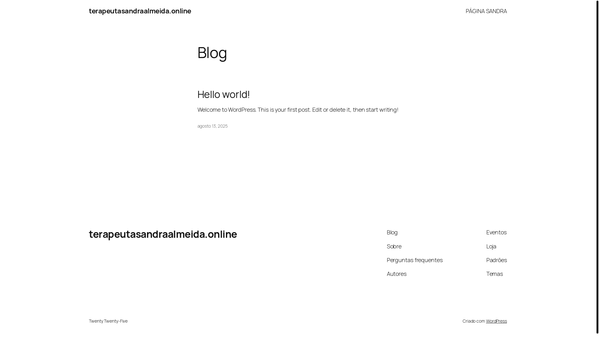 website screenshot of https://terapeutasandraalmeida.online/