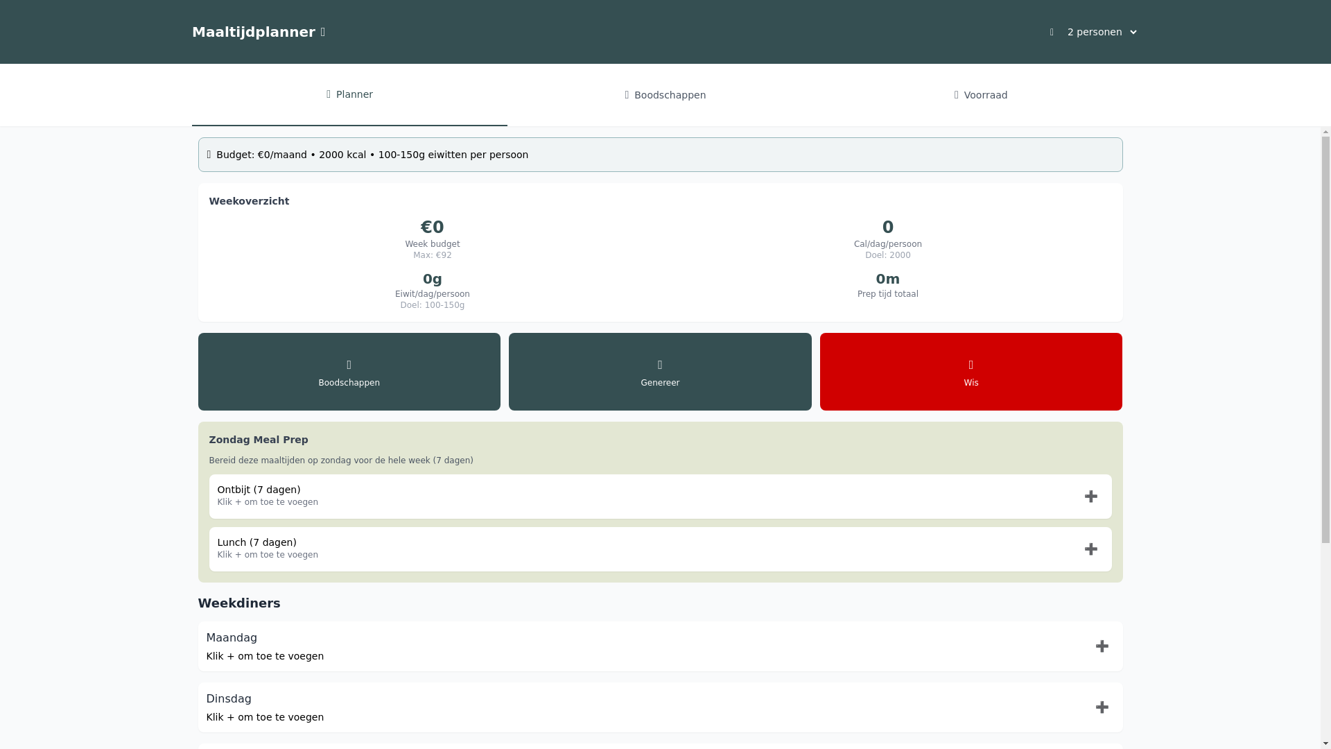 website screenshot of https://planyourmeal.pages.dev/